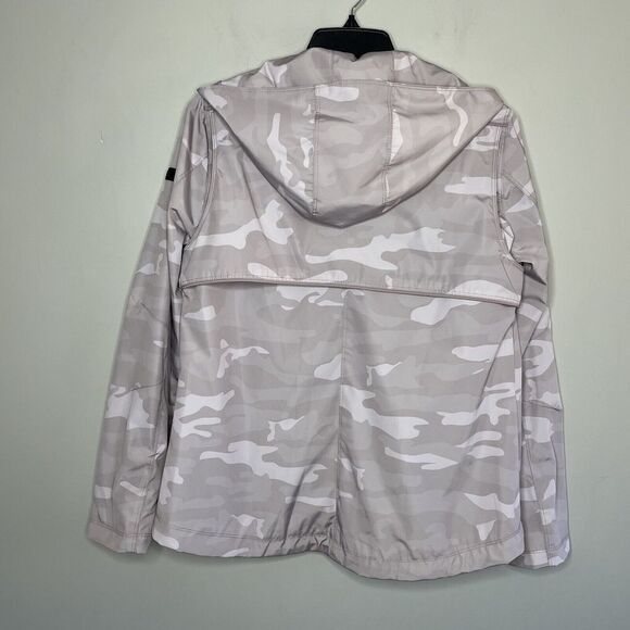 CALVIN KLEIN Performance Jacket Womens Small Pink Camo Full Zip Moto Hooded - Picture 4 of 8
